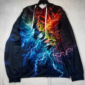 Performance Sweatshirt Mens Size 2XL Fits like XL Y2K Inspired Rave Streetwear